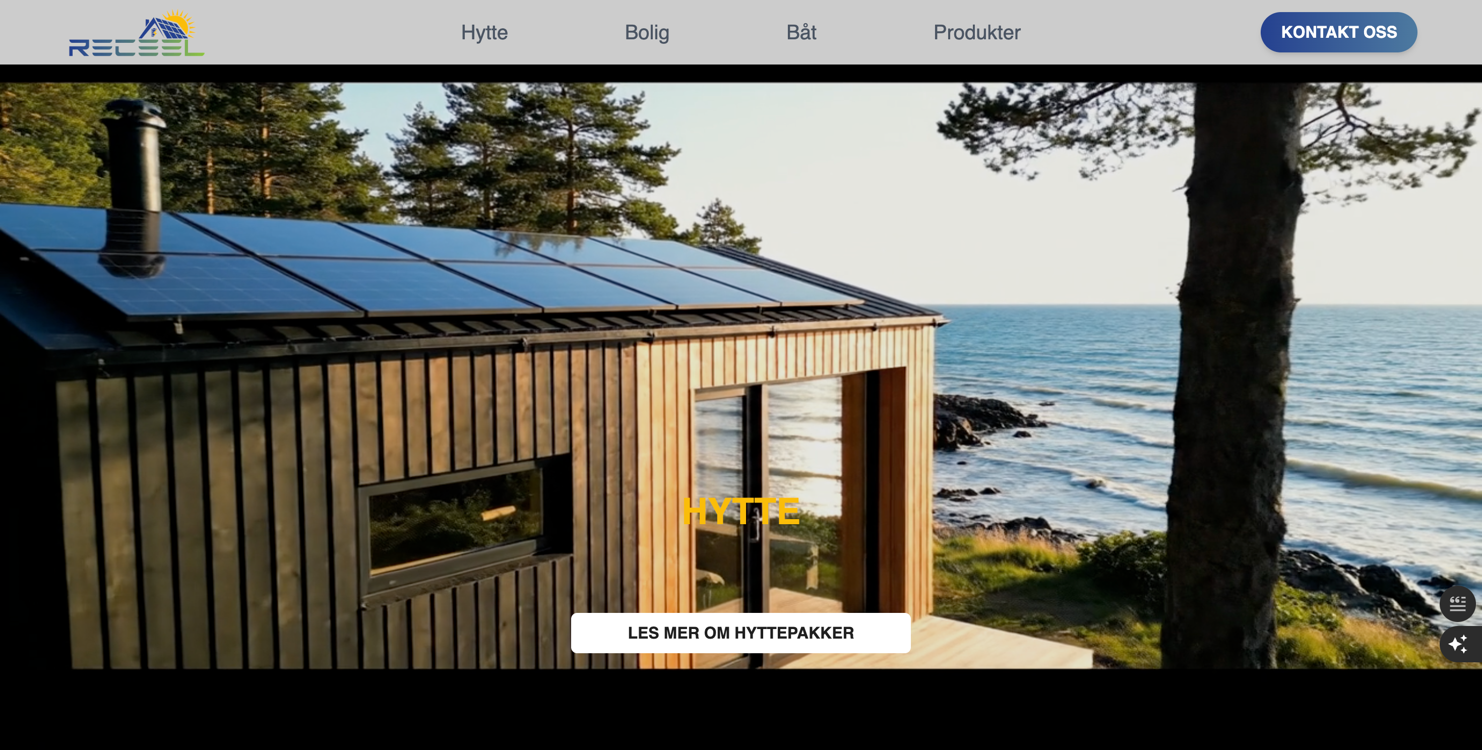 Receel website homepage